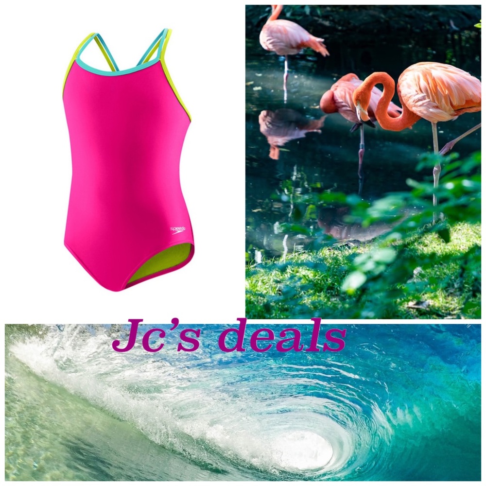 🌞 girls speedo classic one piece electric pink ✨